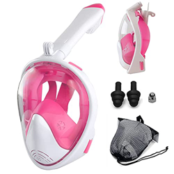 Máscara de esnórquel de cara completa Diseño panorámico de 180 ° Máscara de buceo Natación Scuba Tubo de respiración desmontable con adaptador de mont precio