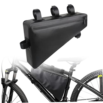 Yoyakie Paquete de Almacenamiento con Tira Reflectante, Bolsa de Marco de Bicicleta, Bolsa de triángulo de Bicicleta de Carretera MTB, Bolsas de Tubo 