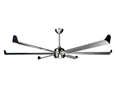 Ventilador de techo DC en plata con palas de cromo 236cm con WiFi y dimmer LED BIGCOOL BS-BS PRIORITY Purline