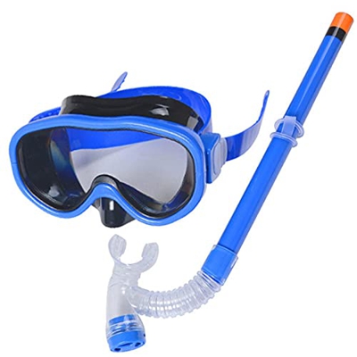 Spacmirrors Equipo de Buceo portátil con esnórquel Completamente seco, Gafas de Buceo Ajustables panorámicas amplias, Gafas de natación adecuadas para