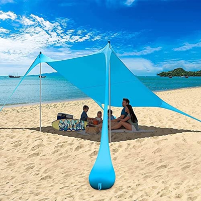 HMLOPX Tienda de Playa Sun Sunde con protección UPF50 + Protección UV, Pop Up Beach Tent Sun Shelter con Postes de Estabilidad for la Playa, Camping, 