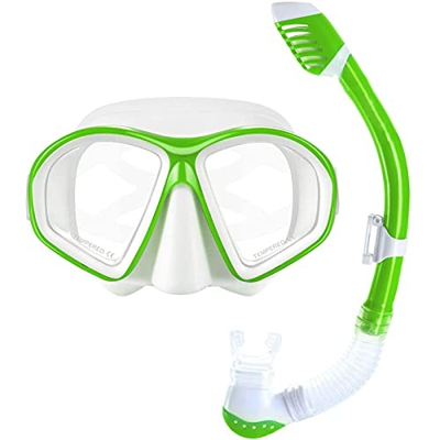 Spacmirrors Máscara de esnórquel para niños, Adecuada para Adolescentes y niños, Equipo de esnórquel antivaho para Respirar libremente, Gafas de Buceo