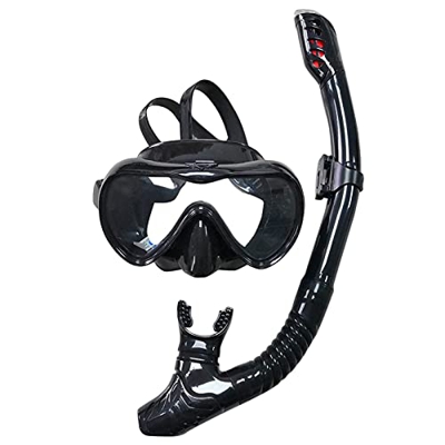 Spacmirrors Full Dry Snorkel Anti-vaho Vidrio Templado Silicona Full Dry Gafas de Buceo Ajustables Adecuadas para Principiantes o Profesionales