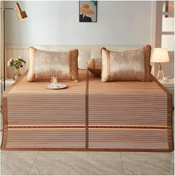 Alfombras para dormir de verano Alfombrilla for dormir de verano de bambú carbonizado, colchón de enfriamiento plegable almohadilla fría, alfombra de  en oferta