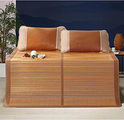 Alfombras para dormir de verano Mats de sueño de verano plegables, alfombrilla de bambú multifunción de cama doble, colchón de cama de enfriamiento am en oferta