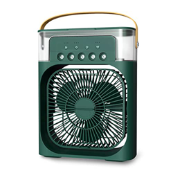 Aire Acondicionado Portátil,Con Luces De 7 Colores Mini Enfriador De Aire, USB Humidificador Y Purificador 3 Velocidades De Viento Y Función De Tempor en oferta