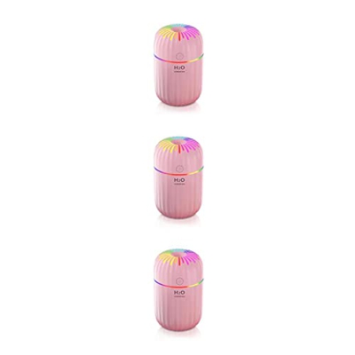 YIUPEDRFG 3 Juegos de Humidificador eléctrico del difusor del aire del USB 300ML con el difusor del hogar de la luz de la noche del LED