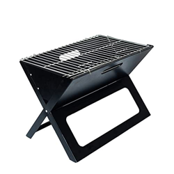 Parrilla de barbacoa de carbón portátil, parrilla plegable en forma de cuaderno con plegable desmontable, parrilla de camping para el hogar, fiesta de en oferta