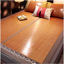 Alfombras para dormir de verano Alfombrilla for dormir de verano de doble cara, alfombrilla de bambú plegable aliviable, colchón de cama de enfriamien en oferta