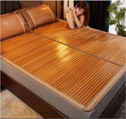 Alfombras para dormir de verano Alfombrilla for dormir de verano plegable, alfombrilla de bambú, cama doble sin aliento, colchón de cama de enfriamien características