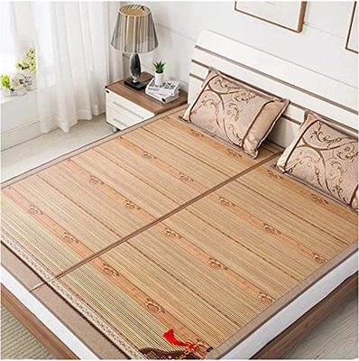 Alfombras para dormir de verano Alfombrillas for dormir de verano plegables, colchoneta de bambú transpirable, colchón de cama de enfriamiento multifu