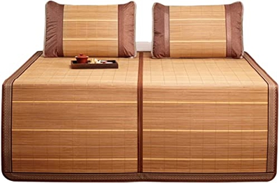 Alfombras para dormir de verano Alfombrillas for dormir de verano plegables, colchón de dos lados de bambú multifunción plegable, colchón de cama de e