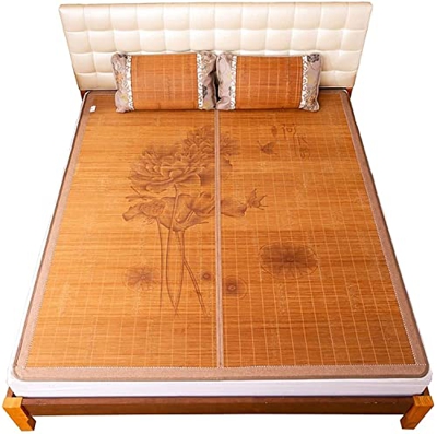 Alfombras para dormir de verano Tendón de res de carne plisgable suave duradero colchón de bambú mahjong, refrescante refrescante, transpirable temper