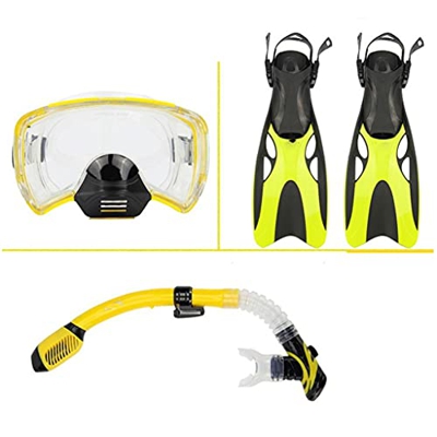 Spacmirrors Máscaras de Buceo Juego de esnórquel Tubo de esnórquel de natación Profesional Aletas de Buceo Aletas Zapatos Equipo Niño Adulto
