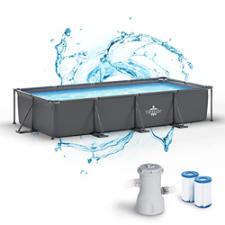 Dardaruga Piscina 450 x 220 x 84 cm + Bomba Filtro Ahorro Energético + 2 Cartuchos de Filtro, Modelo Galapagos, Marca y Asistencia Italiana, Materiale precio