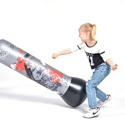 Saco de boxeo inflable para niños, saco de boxeo con vaso para entrenamiento de karate y taekwondo, para practicar habilidades de lucha y mejorar la a en oferta