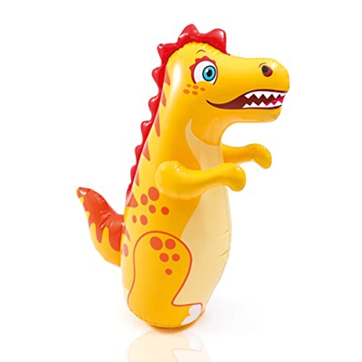 jucyuanhang Saco de Arena Inflable para niños, Saco de Arena Inflable de Dinosaurio de 95 cm de Altura con acción de Rebote, Utilizado para Practicar 