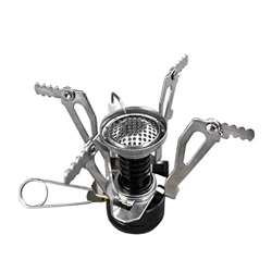 Mini Hurnace Head portátil Outdoor Camping Stove Integrated Portable Ultra Light Aley Gas Stove Wild Stove con Conector Negro 1pc en oferta