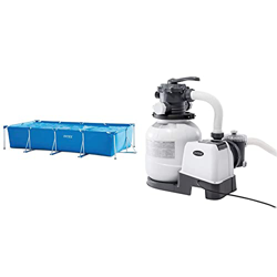 Intex 28273NP Small Frame - Piscina Desmontable Tubular, 450 x 220 x 84 cm, 7.127 litros + Depuradora de Arena Kristal Clear 7.900 litros/Hora 0,30hp precio