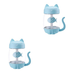 YIUPEDRFG 2 Juegos de Humidificador de aire con luz LED USB Recargable Timing Desktop Mist Sprayer Aceite esencial Presenta Difusor Dormitorio en oferta