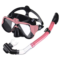 Máscara de Buceo Máscara de Buceo de Cara Completa Snorkel Scuba Swimming Dry Snorkeling Set Respiración Libre Correa Ajustable y Hebillas Máscara de  en oferta