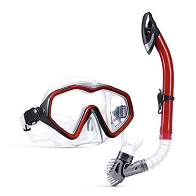 Spacmirrors Máscara de Buceo Snorkel Set Snorkel Máscara de Buceo Vista Amplia Vidrio Templado Anti-Fugas Dry Top Snorkel Máscara de Buceo Profesional