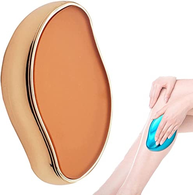 Depilatore Donna indolore Potente indolore,Rubby Nano depilatore depilazione senza rasatura Hair Remover Crystal Depilatore Per In Vetro Nano (Giallo)