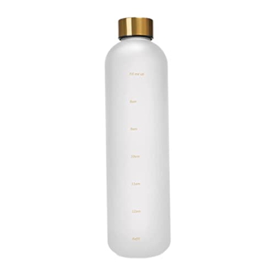Snner Botella de Agua de 32 oz con Marcador de Tiempo para Beber, Botella de plástico Reutilizable Motivacional con tritán sin BPA para Gimnasio y Dep