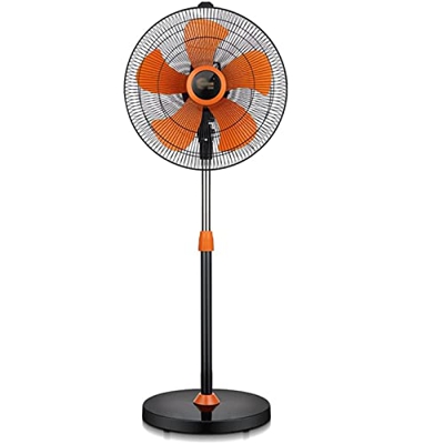 NIBISO Ventiladores de pie Ventilador de Piso con Soporte de oscilación automática de 18 '' 8 configuraciones de Velocidad Remolque Grande y Potente (