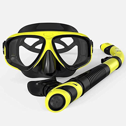 QHYXT Gafas de Buceo Gafas de natación con Cubierta de Nariz Máscara de Buceo y Snorkel Combo Equipo de esnórquel Gafas de esnórquel Buceo Natación Vi en oferta