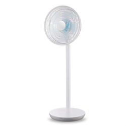 QCLUEU Ventilador de pie de Pedestal de 14 Pulgadas, Ventilador de Escritorio de 5 aspas, Ventilador eléctrico de oscilación silenciosa, 3 velocidades características