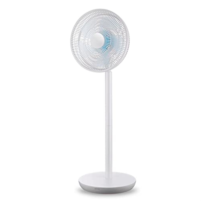 QCLUEU Ventilador de pie de Pedestal de 14 Pulgadas, Ventilador de Escritorio de 5 aspas, Ventilador eléctrico de oscilación silenciosa, 3 velocidades