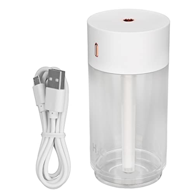 Mini humidificador portátil, humidificador de escritorio hidratante con luz colorida para dormitorio de oficina