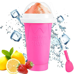 Aocase Slushy Maker Cup Granizadora Maquina Portable Doble Layer Frozen Silicona Ice Cream Maker Cooling Smoothie Maquina de Helados,Rosado,350ml en oferta