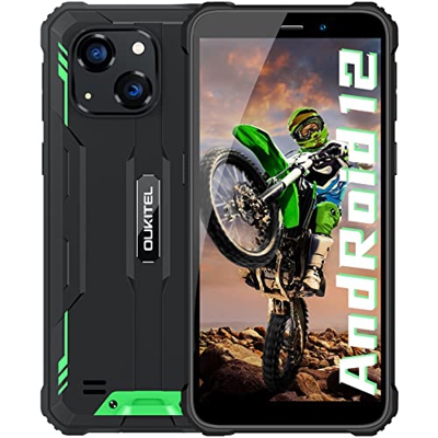 Móvil Resistente OUKITEL WP20, Android 12 Rugged Móvil, 5.93" HD+, Cámara 20MP+5MP, 6300mAh Batería Impermeable Smartphone, 4GB +32GB Moviles Antigolp