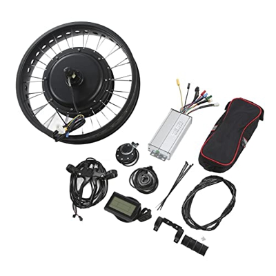 Kit de Conversión de Neumático Grueso para Bicicleta Eléctrica, Kit de Rueda Trasera de Neumático Grueso para Bicicleta Eléctrica Duradera Sensible de