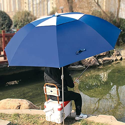 WANHUI Sombrilla de Pesca Portátil, Parasol De Exterio antiviento, Paraguas De Pesca 360° Giratoria, Parasol De terraza Plegable (Size : 1.8M)