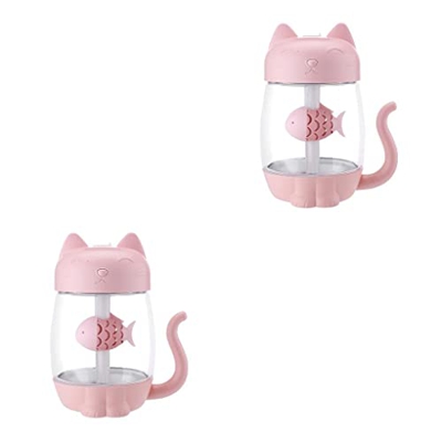 Allayu 2 Juegos de Humidificador de aire 3 en 1 portátil con rociador de niebla de luz LED, difusor de gran capacidad, suministros de ambientador para