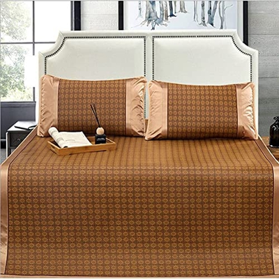 Alfombras para dormir de verano Mat de verano Set de bambú, Estudiante Single Bed plegable Refrescante Temperatura de sudor transpirable for el dormit