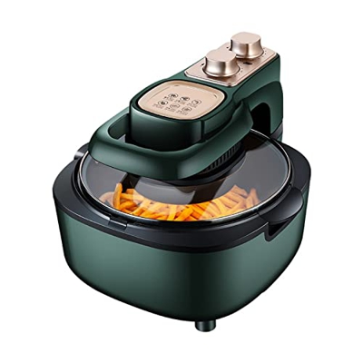 BGPH Freidora aérea - 5.45 QT Pozada de Doble Perilla El Horno Caliente eléctrico en la Olla, 360 ° Viendo Techo Solar, Ajuste y sincronización de Tem