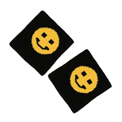 MYSUNBAR 2 piezas para adultos, niños, correr, deportes, hip-hop, letras de colores, a rayas, muñequeras