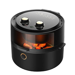 BGPH Freidora de Aire, máquina de Papas Fritas automáticas con batidor de Huevos, Ventana de visualización, Cesta Antiadherente, Frito rápido, 5QT Ola características