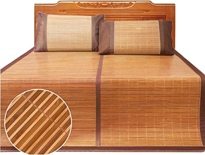 Alfombras para dormir de verano Mat de verano Set de bambú, alumno, una cama, refrescante, refrescante temperatura de sudor transpirable, cama soltera