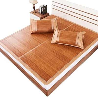 Alfombras para dormir de verano Summer Sleeping Mat, alfombra de bambú doble - Mat de bambú de bambú de carbonizado transpirable almohadilla for dormi