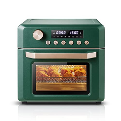 BGPH Freidora de Aire, Control de Temperatura Inteligente Control electrónico Ventana Visible, 1 6QT Máquina de Papas Fritas de Horno eléctrico de fre