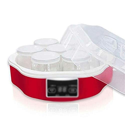 Jrechio Máquina de Yogur, Fabricante de Helados, Sorbete de Yogurt congelado automático y máquina de heladería de Apagado automático. sunyangde