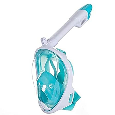 Máscara de esnórquel de silicona de cara completa, gafas de natación impermeables y antivaho de 180 °, sistema de respiración de agua antifiltración d