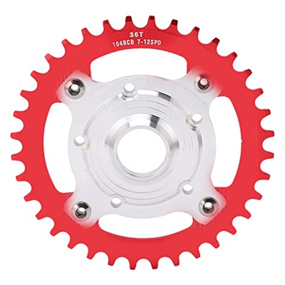 Bnineteenteam Kit de Adaptador de Plato 104BCD 36T, Kit de Conversión de Plato de Transmisión Media de Aleación de Aluminio para Bicicleta Eléctrica(R