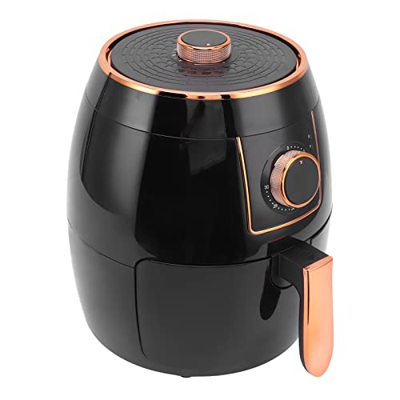 Ouyoo Freidora de Aire Caliente Horno eléctrico Freidora sin Aceite Enchufe de la UE 220V 360 ° Calefacción 5.5L Saludable para Cocina Papas Fritas Mo