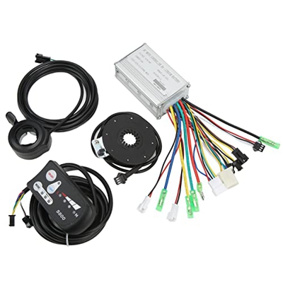 Uxsiya Kit de conversión de bicicleta eléctrica de larga duración, 36 V 48 V, inteligente para motor de bicicleta de 350 W